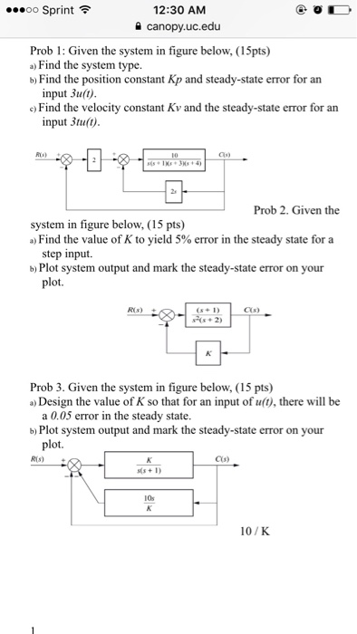 Solved Given the system in figure below, a) Find the system | Chegg.com
