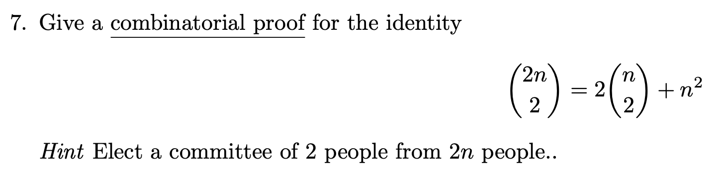 Solved Course Name: Intro To Combinatorics Please Solve All | Chegg.com