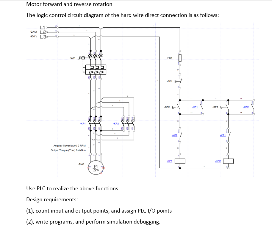 Solved Motor forward and reverse rotation The logic control