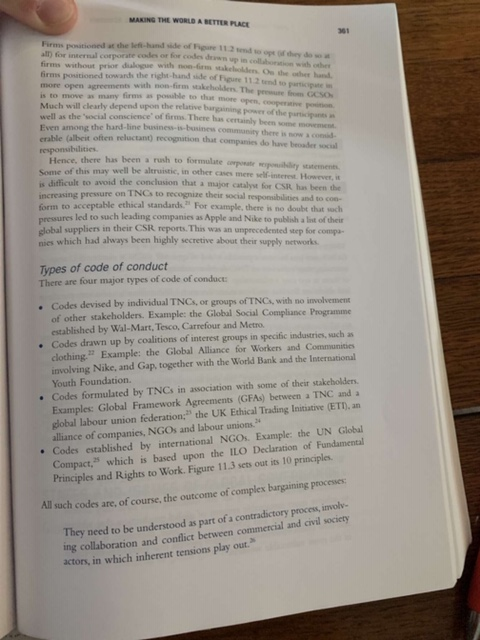 MAKING THE WORLD A BETTER PLACE for corporate codes or borcedes firms patined towards the bande och more on crements with non
