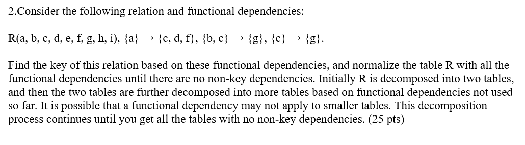 Solved 2.Consider The Following Relation And Functional | Chegg.com