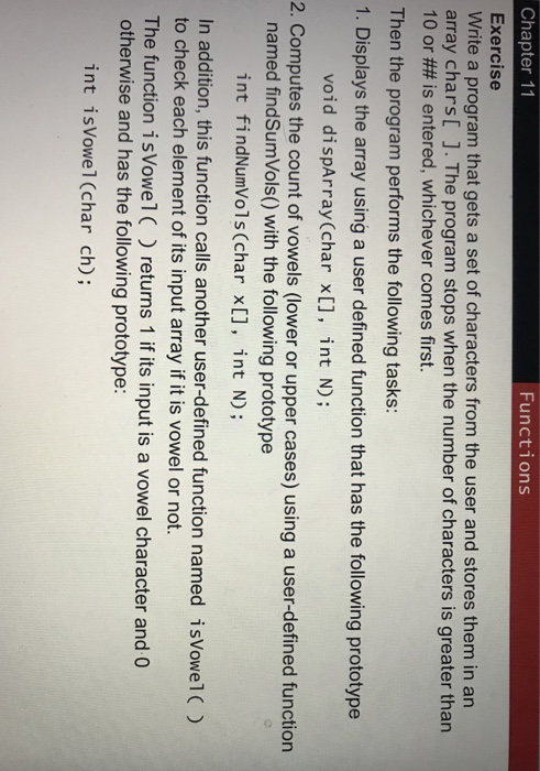 Solved Functions Chapter 11 Exercise Write a program that | Chegg.com
