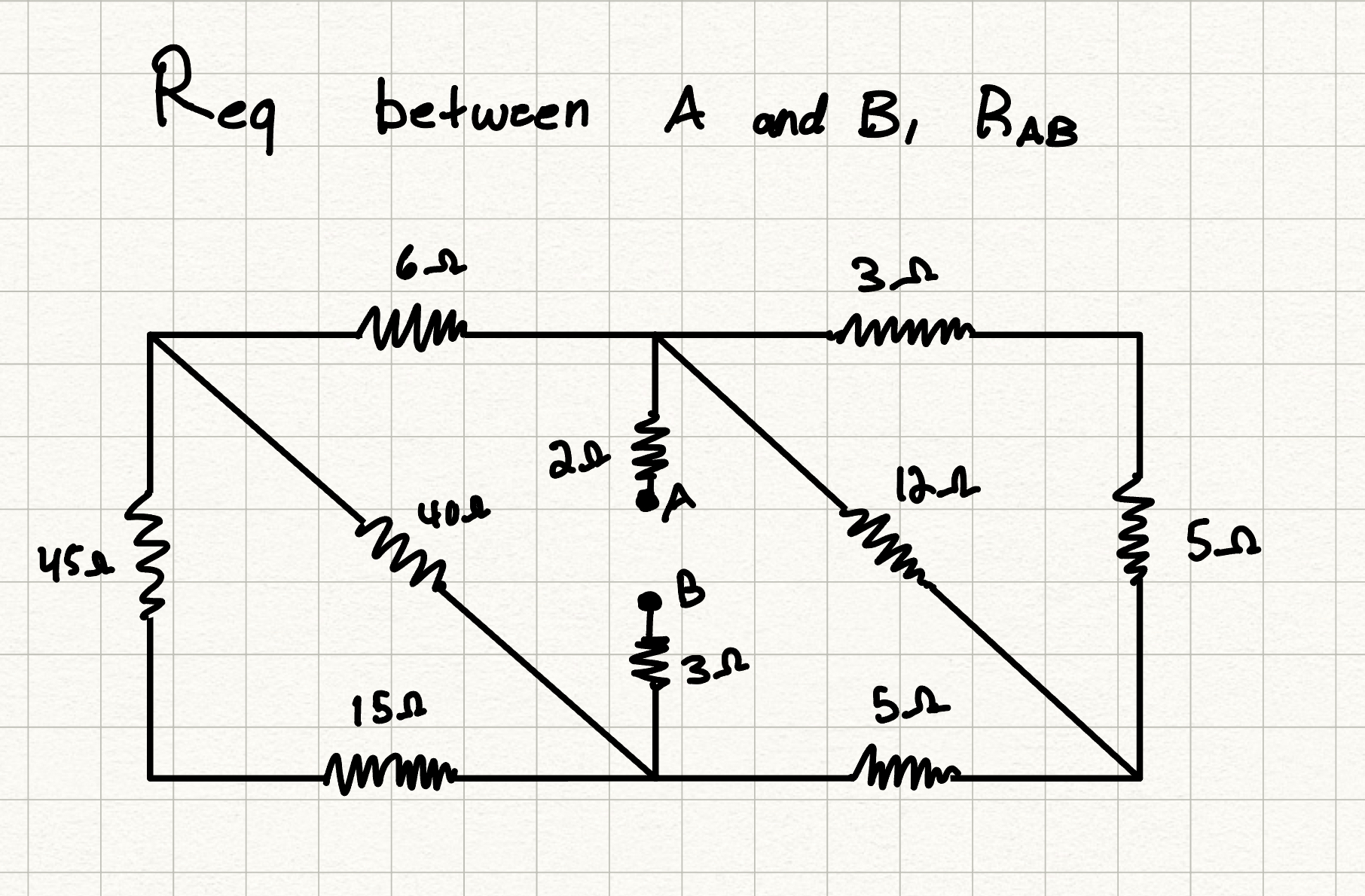 Solved Req ﻿between A And B,RAB | Chegg.com