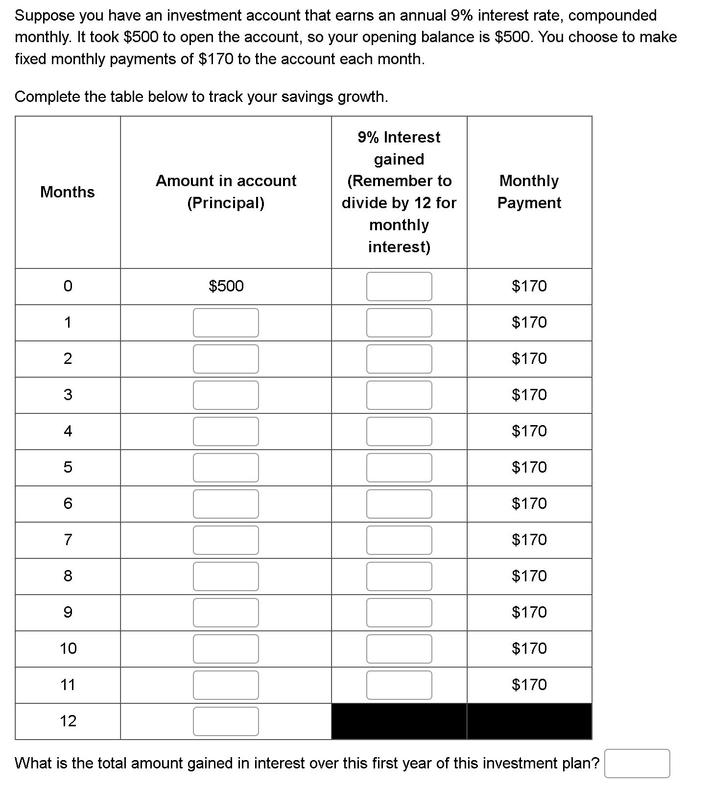 Solved Suppose you have an investment account that earns an | Chegg.com