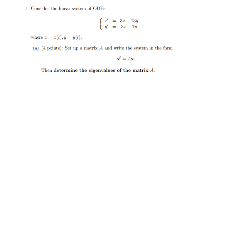 Solved PART B) Now Determine The Corresponding Eigenvectors | Chegg.com