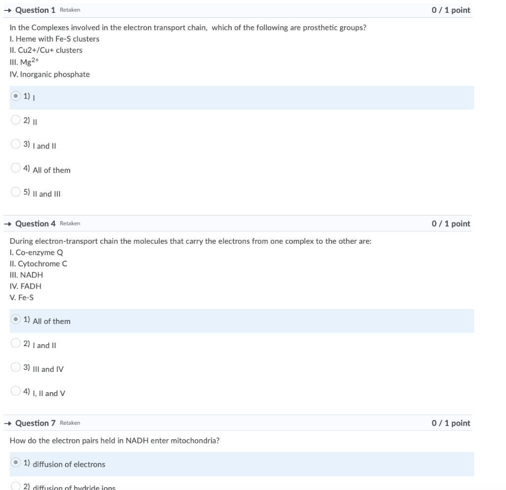 Solved + Question 1 Retaken 0/1 point In the Complexes | Chegg.com