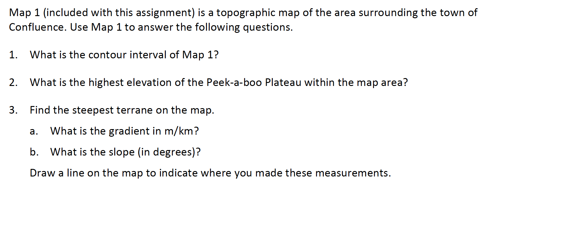 Solved Map 1 (included with this assignment) is a | Chegg.com