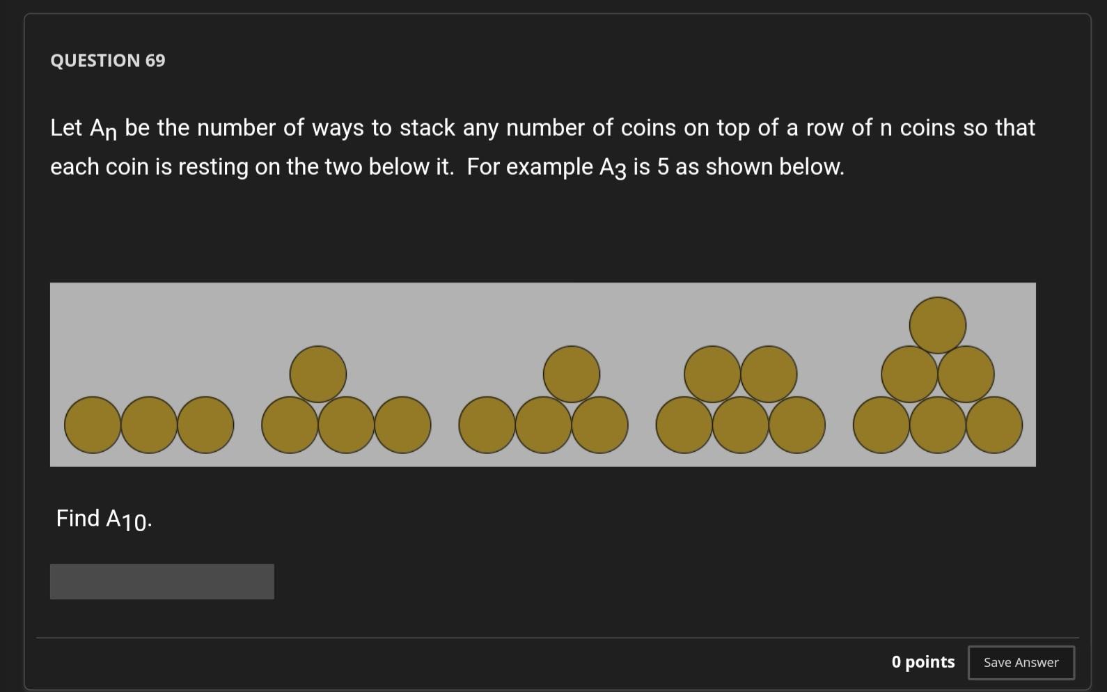 Let An be the number of ways to stack any number of | Chegg.com