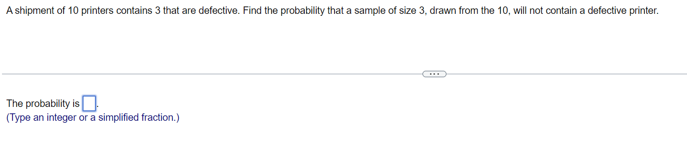 Solved A shipment of 10 printers contains 3 that are | Chegg.com