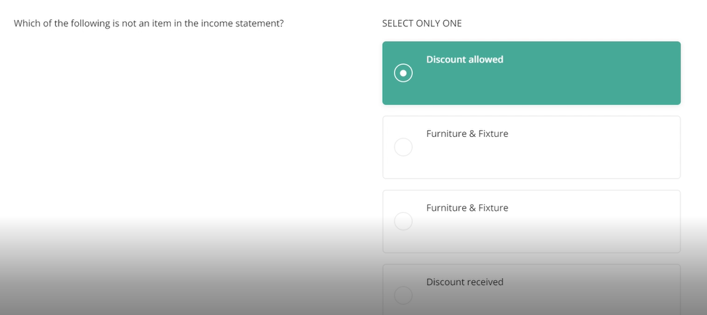 Solved Which of the following is not an item in the income | Chegg.com
