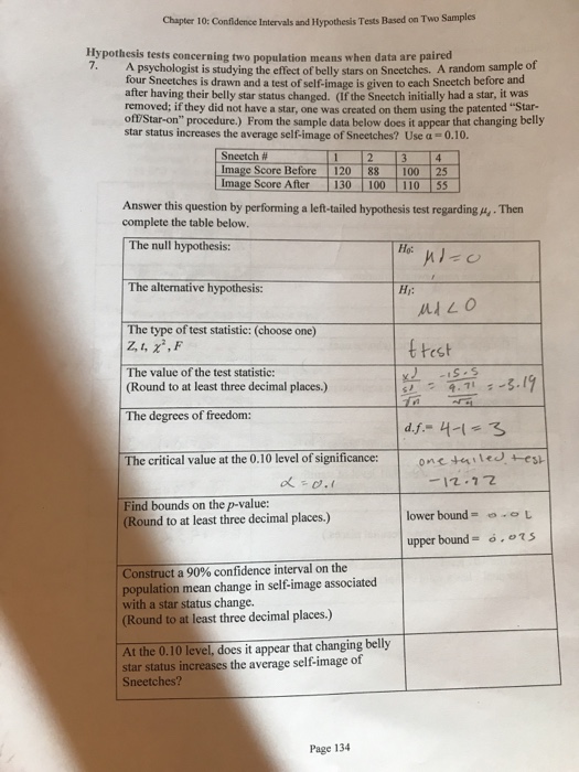 Solved Chapter 10: Confidence Intervals and Hypothesis Tests | Chegg.com