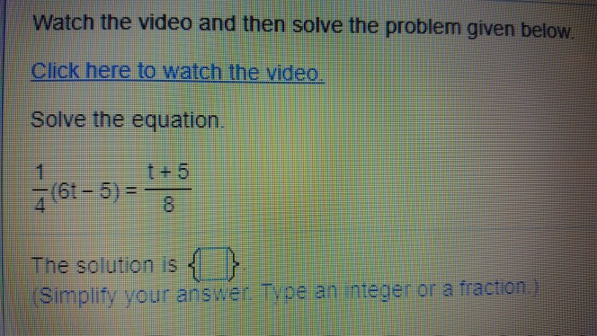 Solved Watch the video and then solve the problem given | Chegg.com