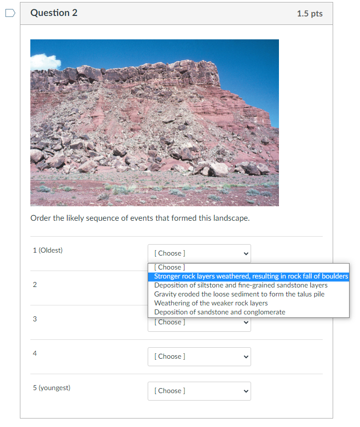 Solved Question 2 1.5 pts Order the likely sequence events | Chegg.com