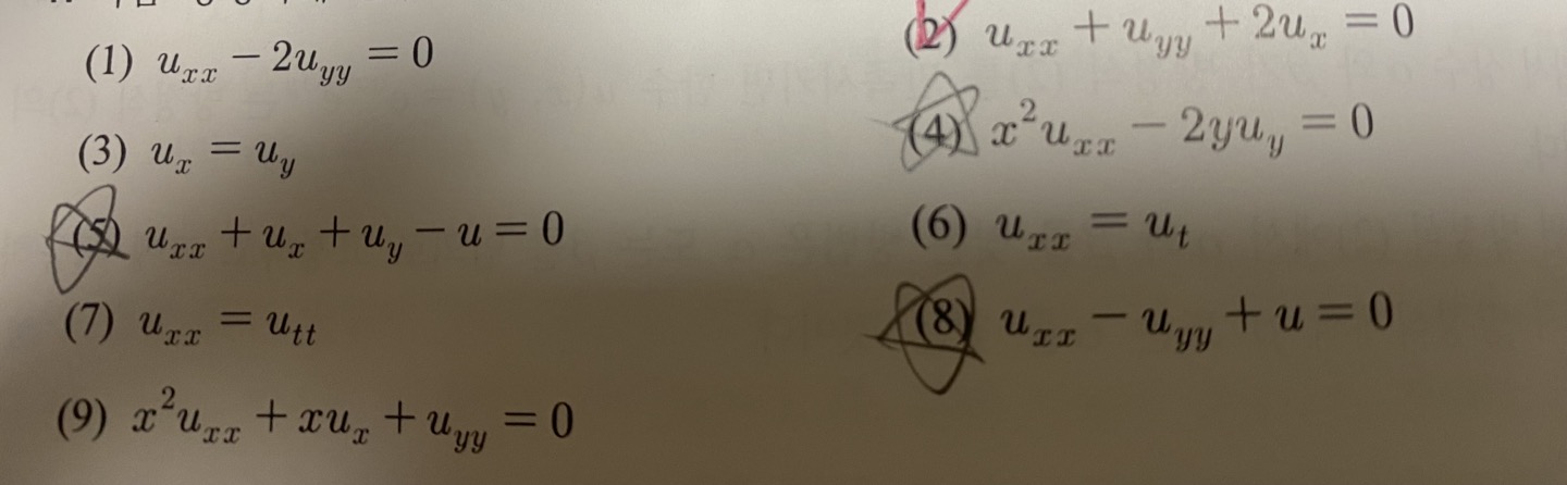 Solved for question (8), Find the separation solution using | Chegg.com