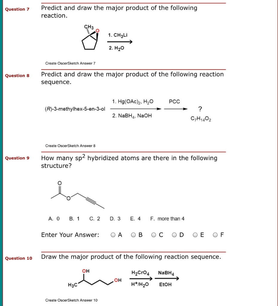 Solved Predict and draw the major product of the following