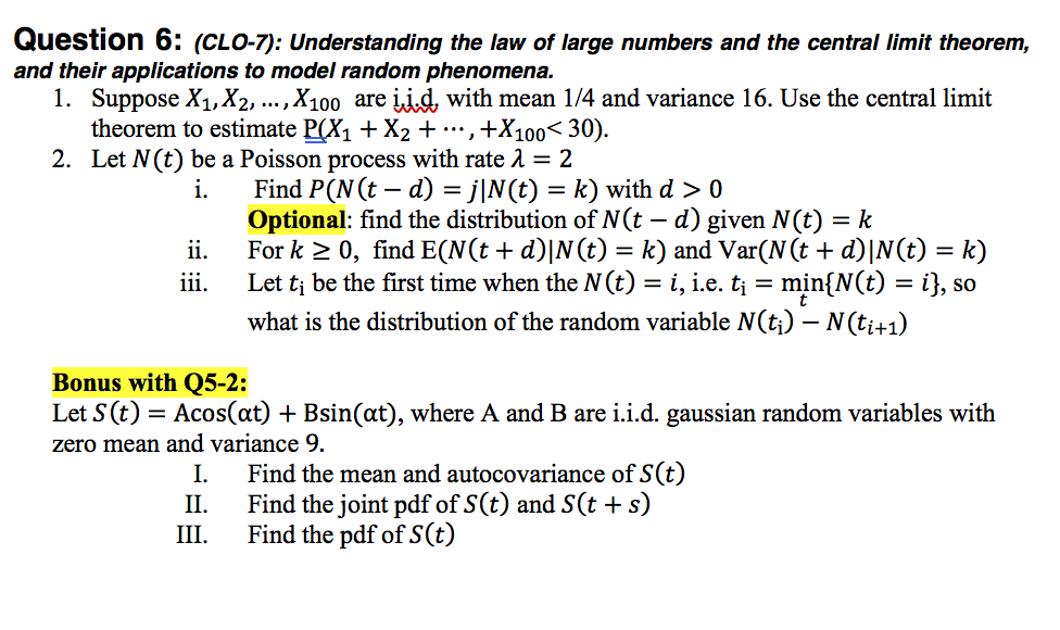Central Limit Theorem & Law of large numbers in Statistics