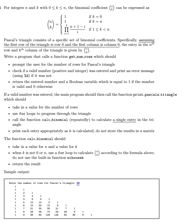 Solved MATLAB Use for loops and if statements. To test if a