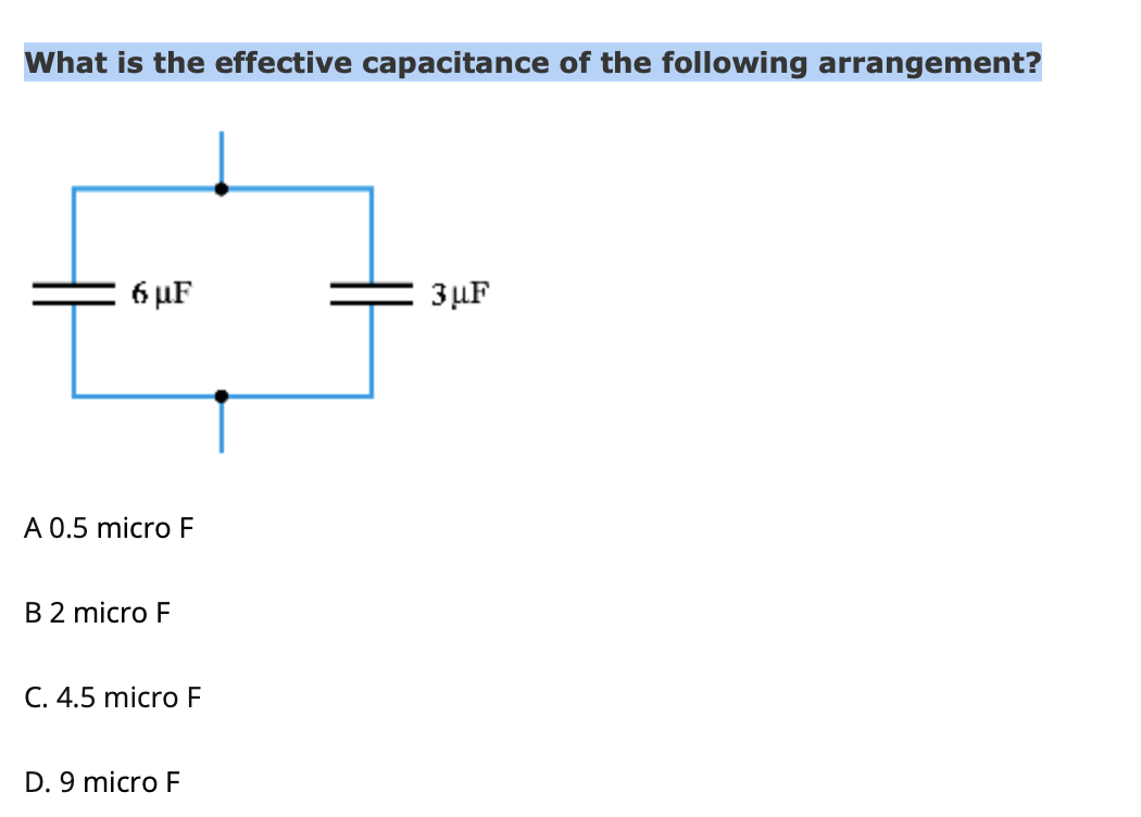 Solved What Is The Effective Capacitance Of The Following | Chegg.com