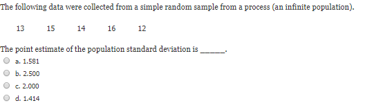 Solved The Following Data Were Collected From A Simple | Chegg.com