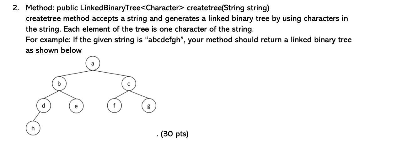 Java: Package BinaryTree; /** * Concrete | Chegg.com