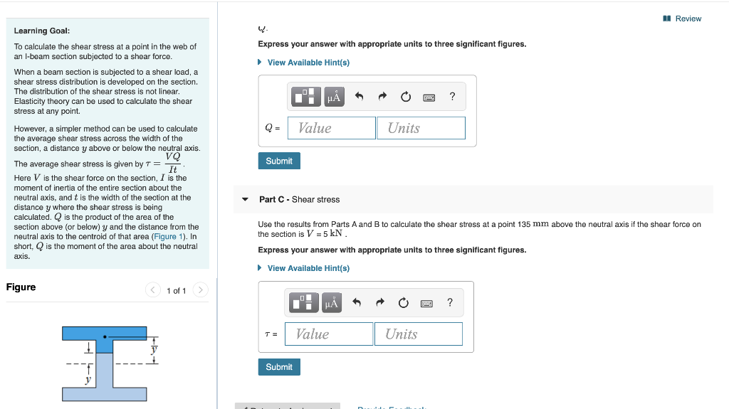 Solved M Review Learning Goal: To calculate the shear stress | Chegg.com