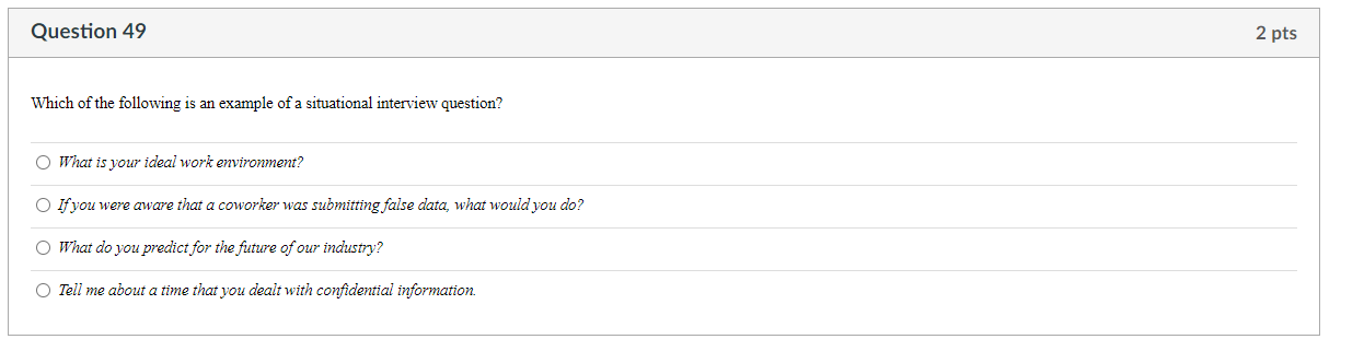 Solved Question 49 2 pts Which of the following is an | Chegg.com