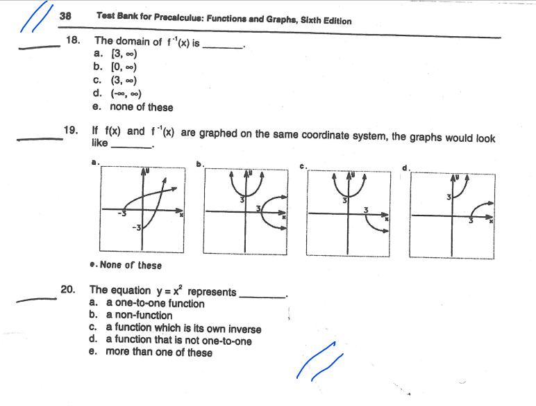 Solved 38 Test Bank For Precalculus: Functions And Graphs, | Chegg.com