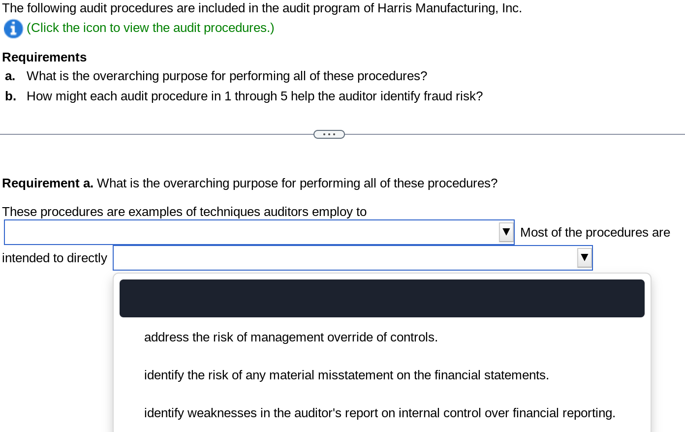 The Following Audit Procedures Are Included In The | Chegg.com