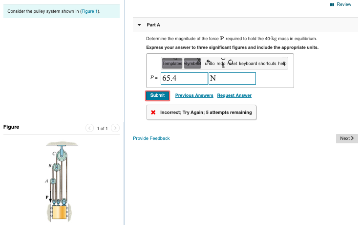 Solved Review Consider The Pulley System Shown In (Figure | Chegg.com