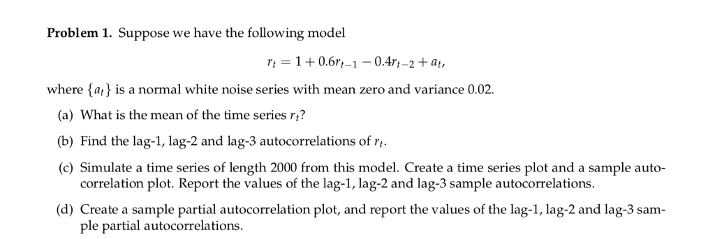 Solved Problem 1 Suppose We Have The Following Model Where Chegg Solved Problem 1 Suppose We Have The Following Model Where Chegg