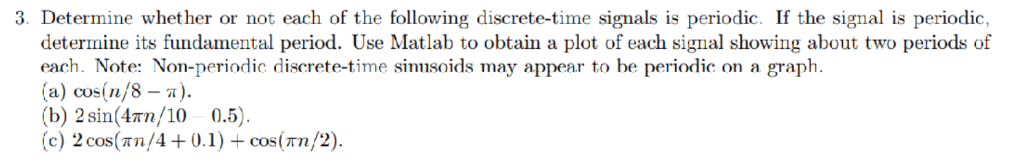 Solved 3. Determine whether or not each of the following | Chegg.com