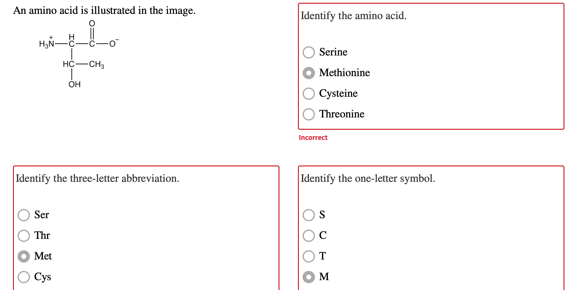 Solved An amino acid is shown. o Identify the amino acid. + | Chegg.com