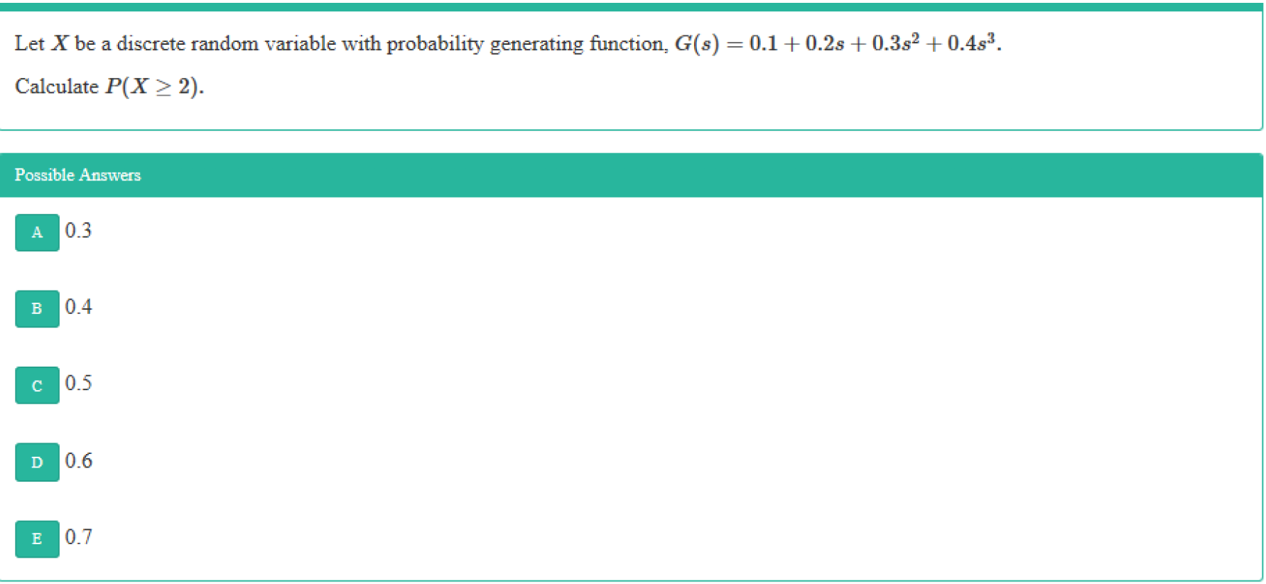 Solved Let X be a discrete random variable with probability | Chegg.com