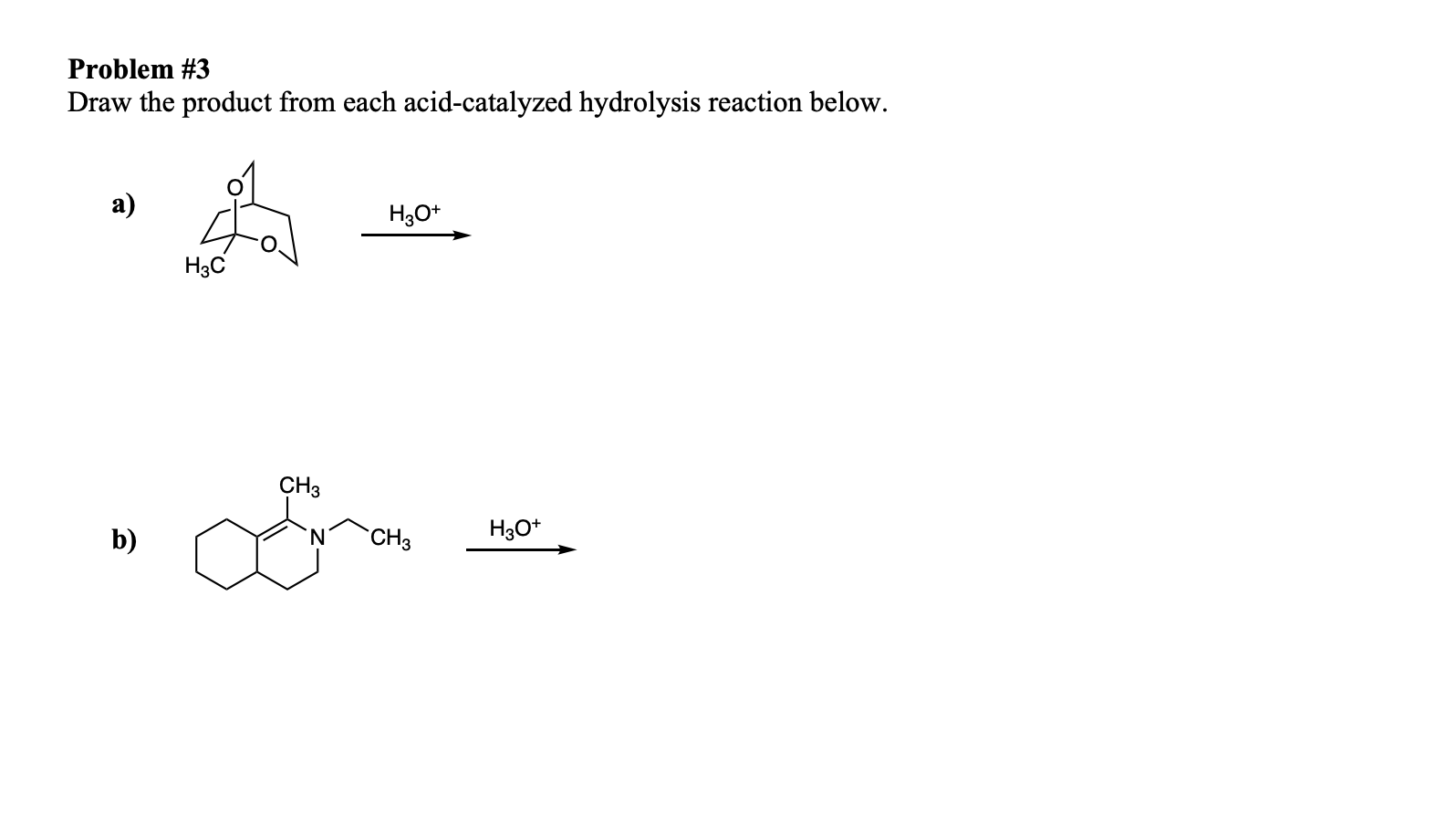 Solved Problem #3 Draw The Product From Each Acid-catalyzed 