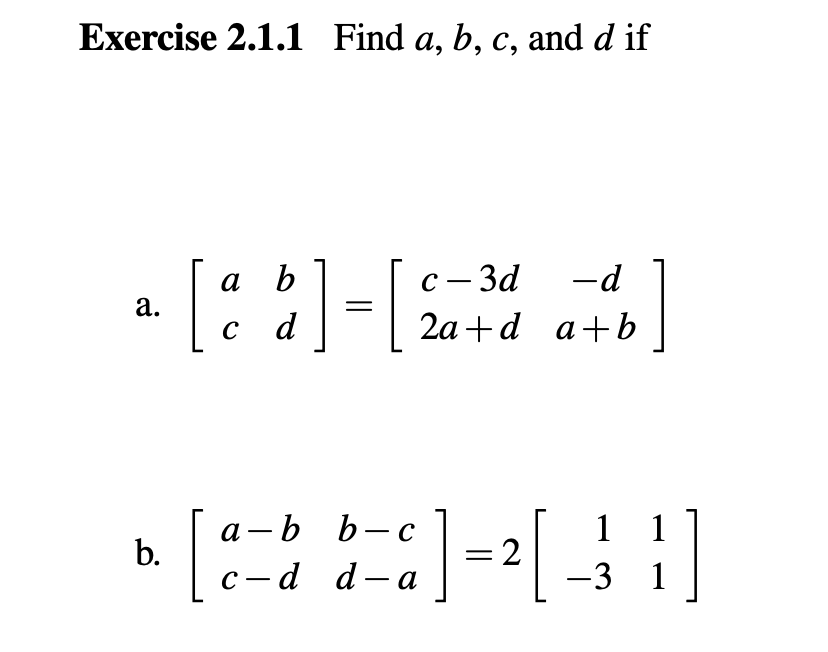 Solved Exercise 2.1.1 ﻿Find A,b,c, ﻿and D | Chegg.com