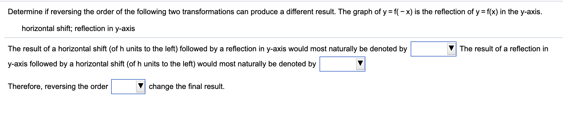Solved Determine if reversing the order of the following two | Chegg.com