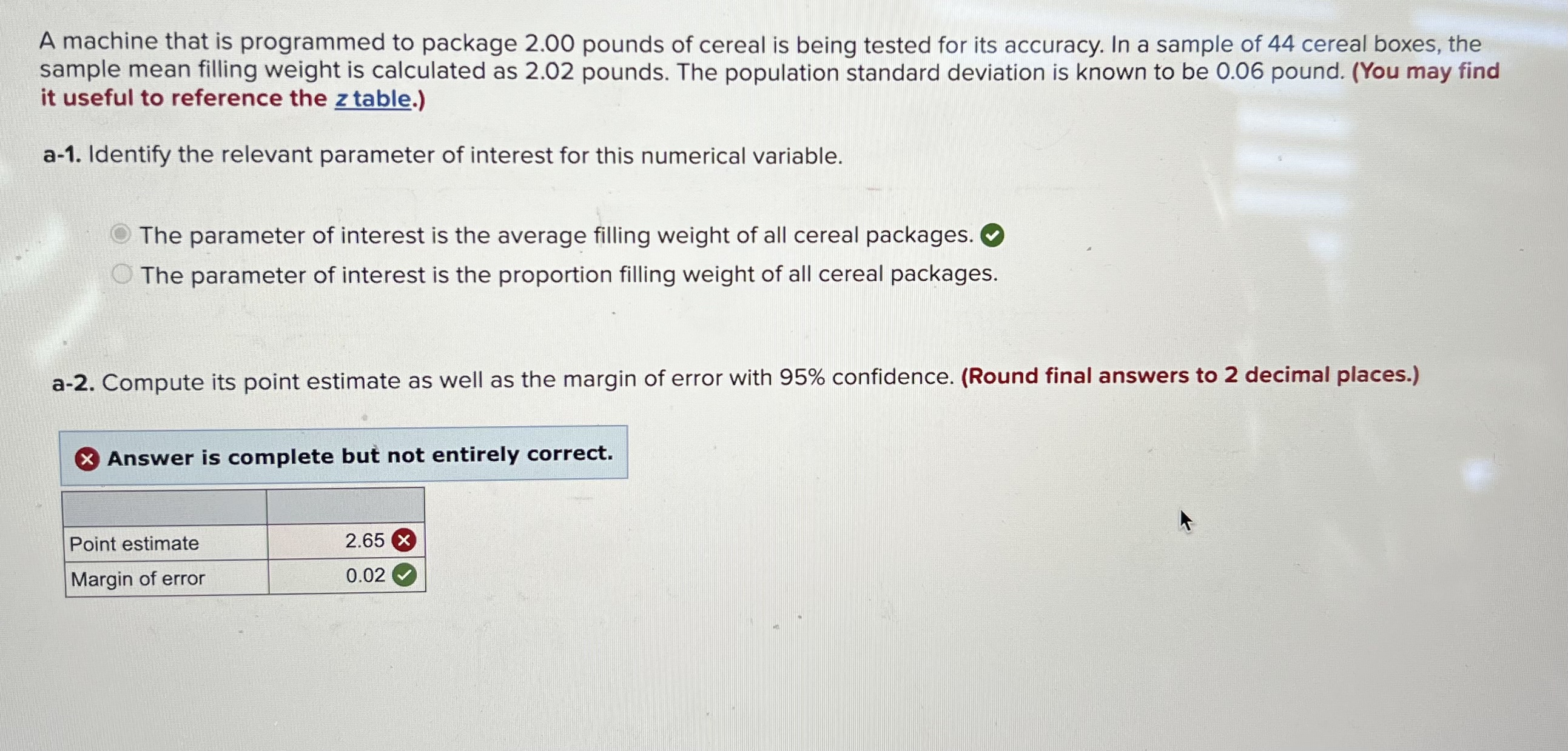 Solved A machine that is programmed to package 2.00 pounds | Chegg.com