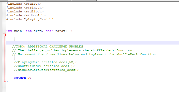 Solved Additional Challenge Problem: Shuffle a Deck of | Chegg.com