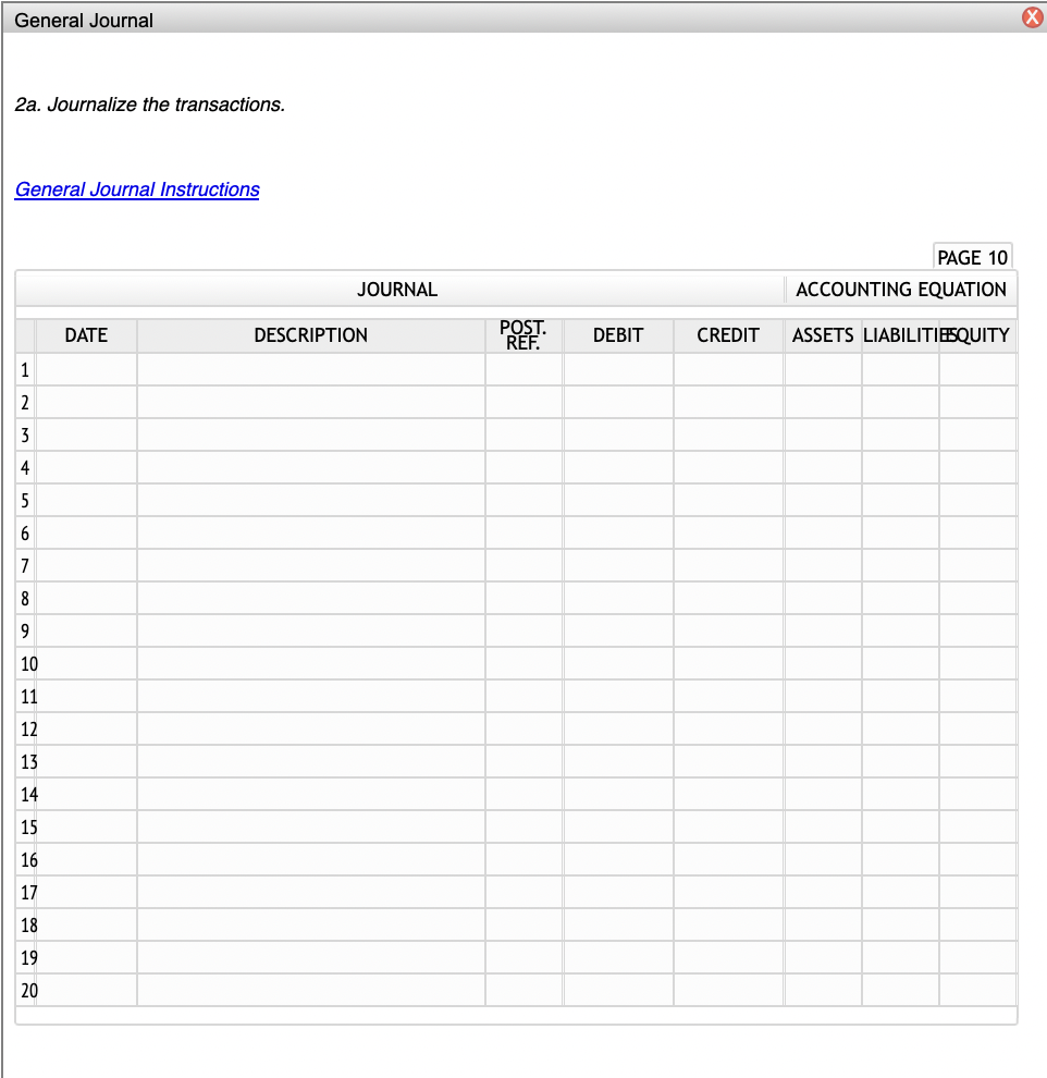 Solved Instructions The following transactions were | Chegg.com