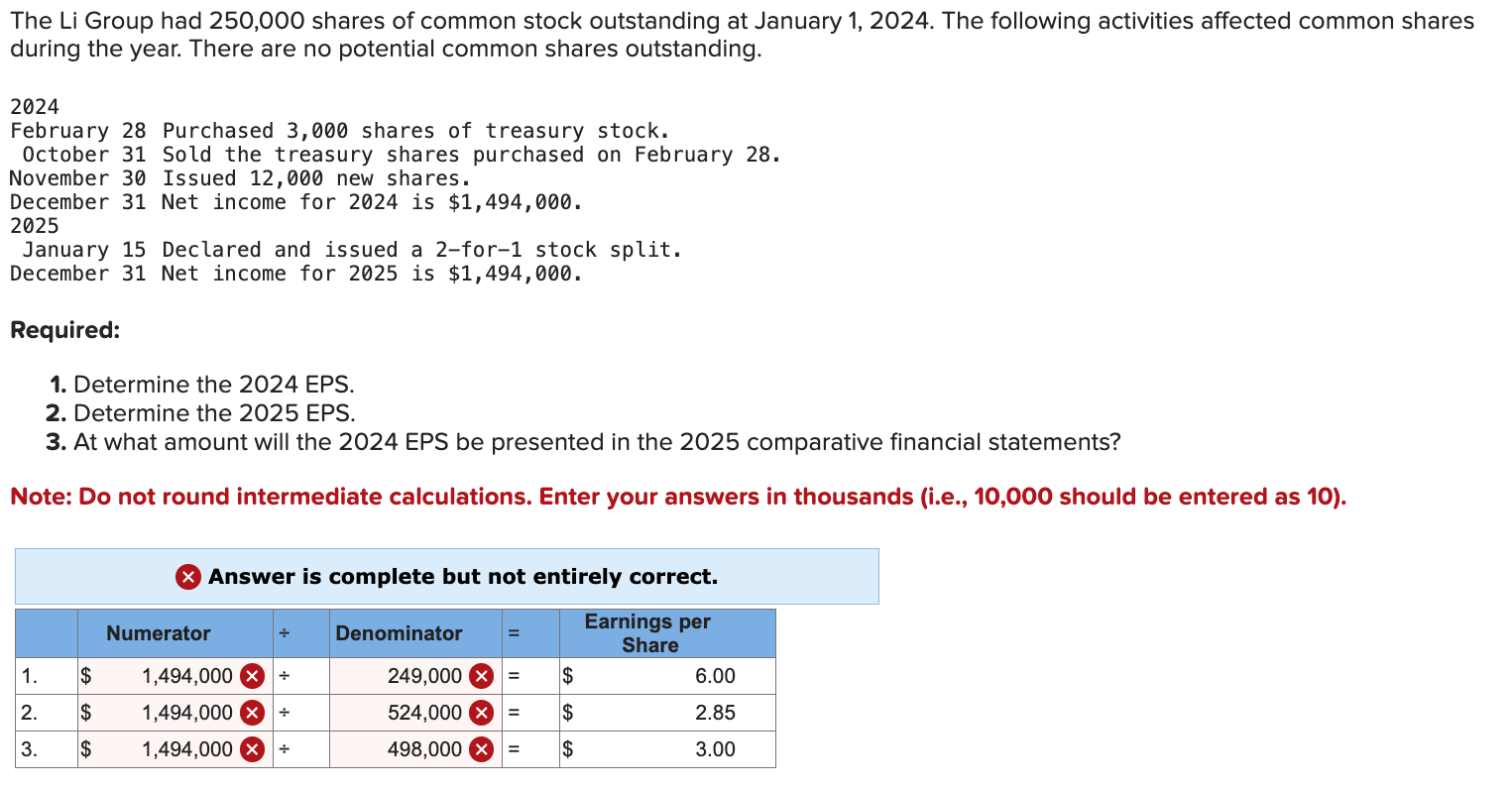 Giving Incorrect Numbers Solved Can someone help, the numbers I entered are incorrect | Chegg.com