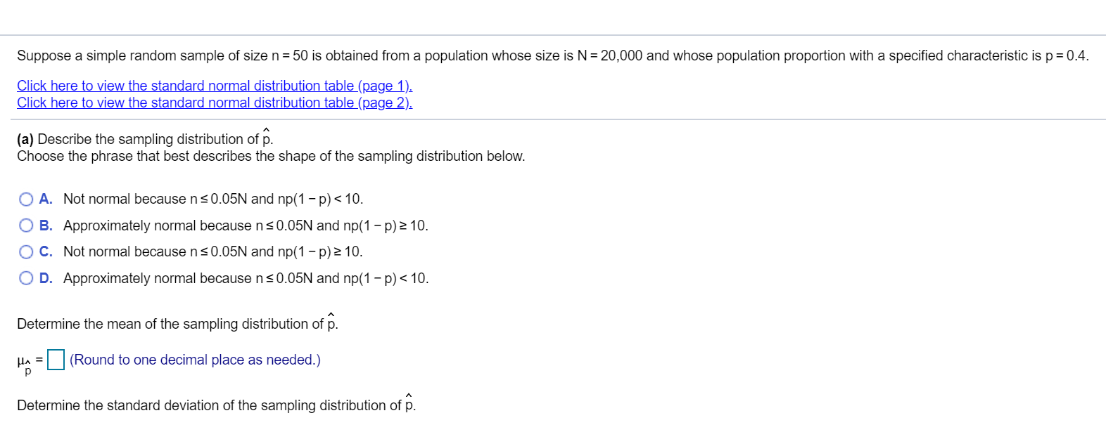 Solved Suppose a simple random sample of size n =50 is | Chegg.com