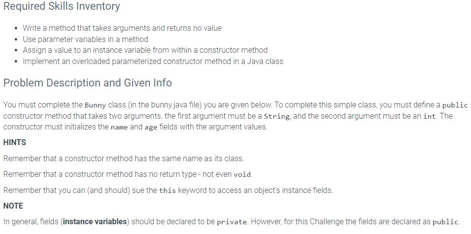 Solved Required Skills Inventory - Write a method that takes | Chegg.com