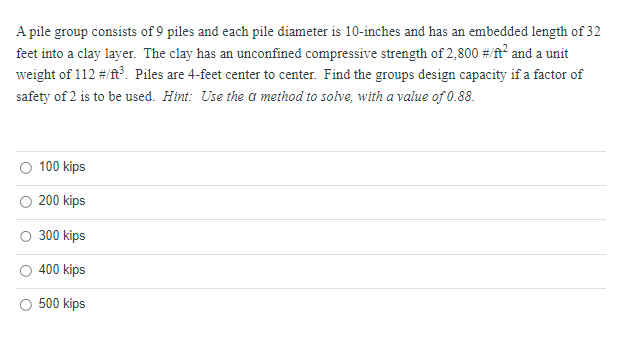 A pile group consists of 9 piles and each pile | Chegg.com