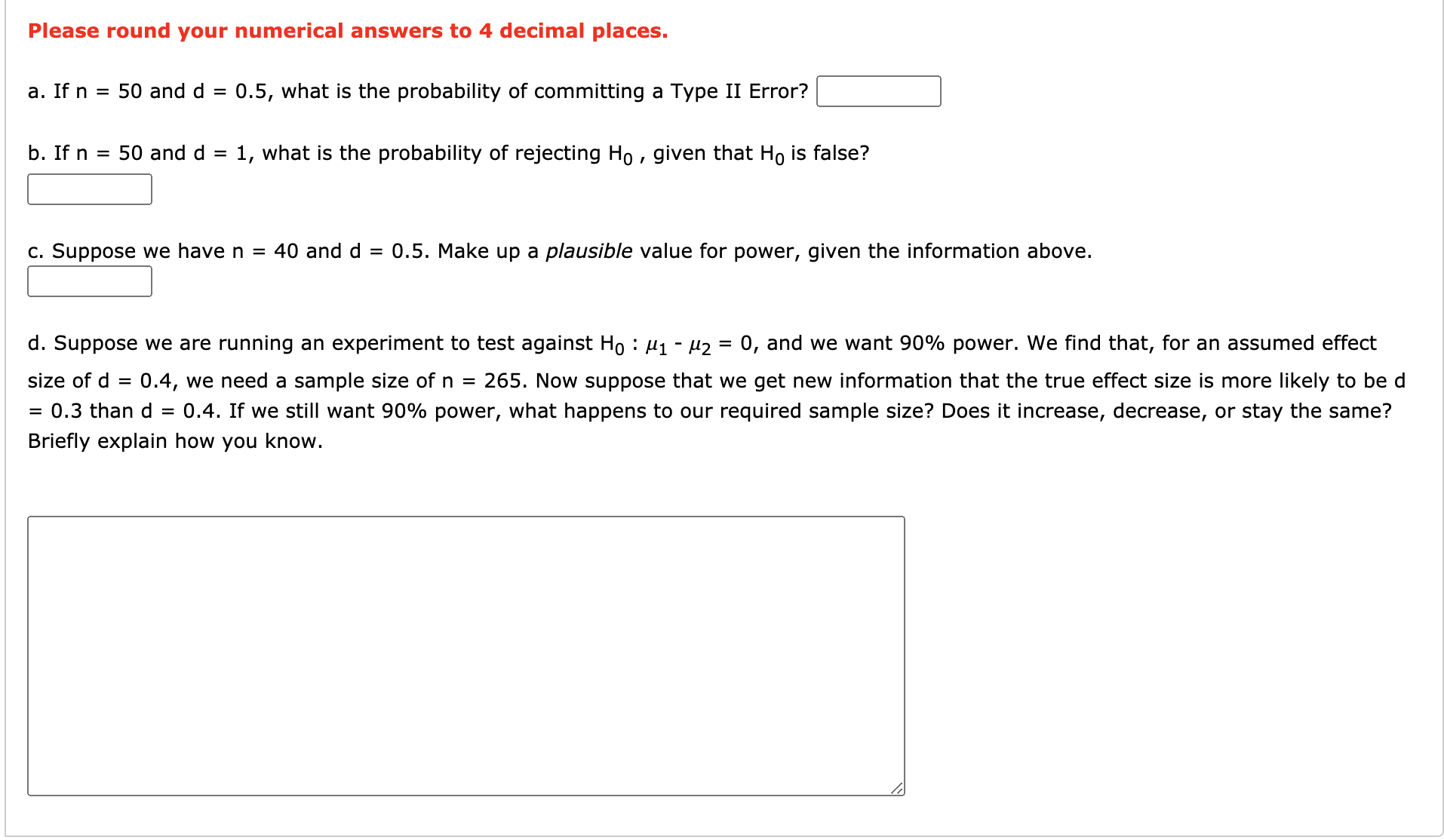 A If N 50 And D 0 5 What Is The Probability Chegg Com