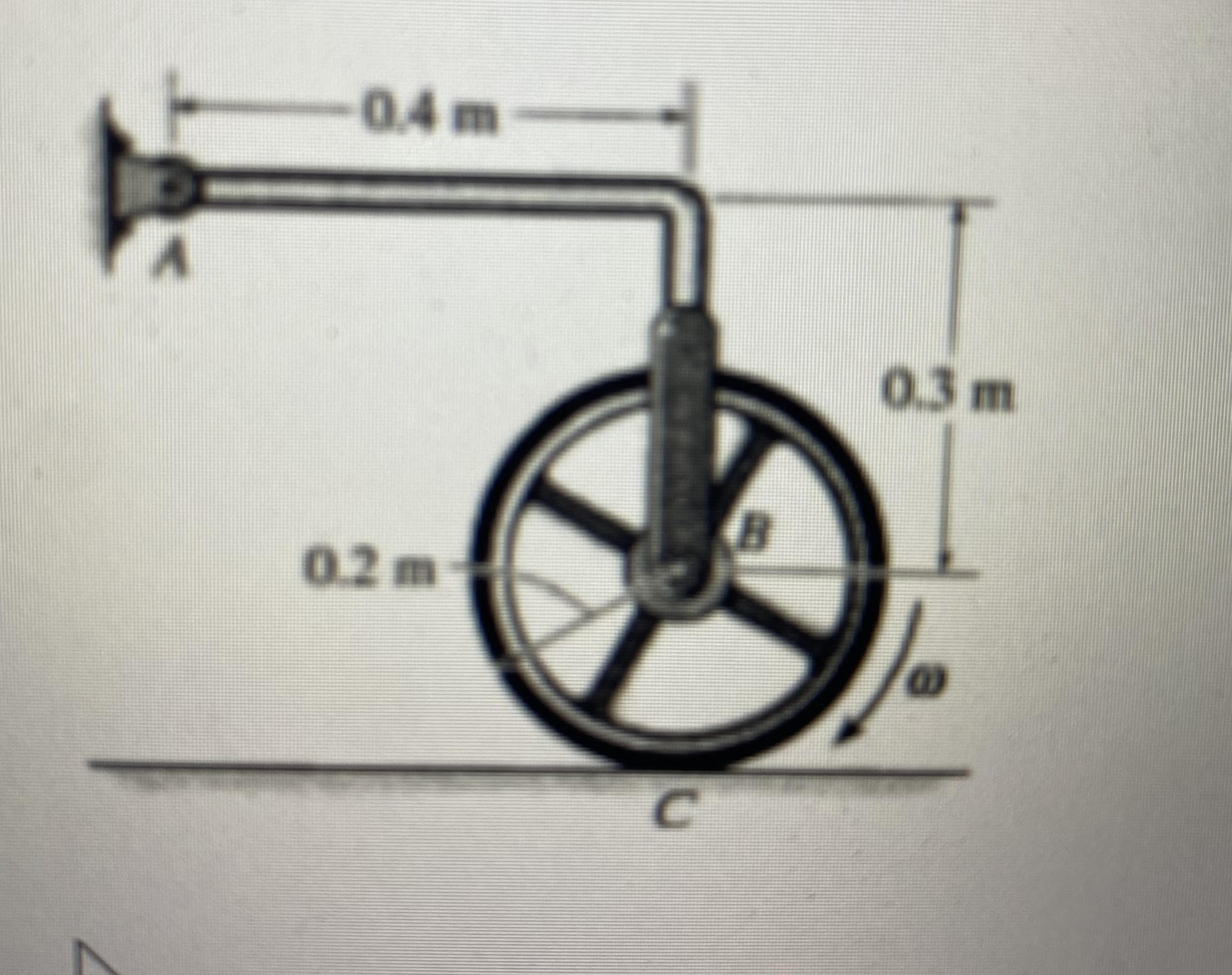 The wheel shown has a mass of 30kg and a radius of | Chegg.com