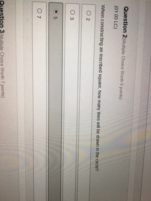 Solved Question 2(Multiple Choice Worth 6 points) (01.03 LC) | Chegg.com