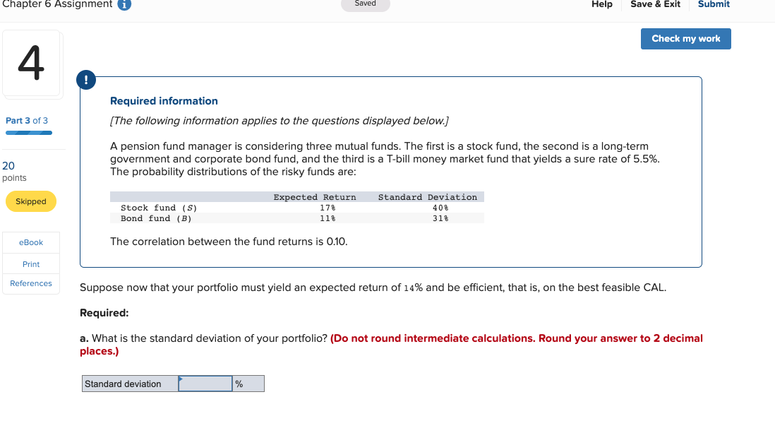 Solved Chapter 6 Assignment i Saved Help Save & Exit Submit | Chegg.com