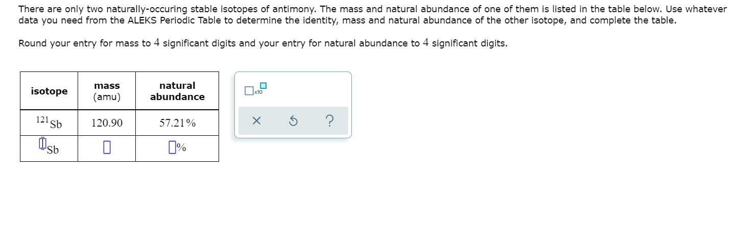 Solved There Are Only Two Naturally-occuring Stable Isotopes | Chegg.com