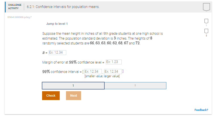 Solved Suppose the mean height in inches of all 9th grade | Chegg.com