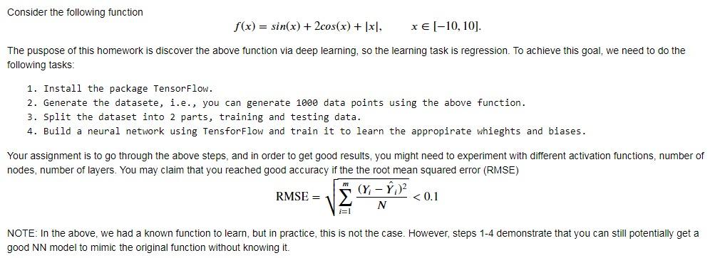 Solved Consider the following function f(x) = sin(x) + | Chegg.com